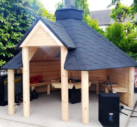 Abri Nordique Grill 9m² pin - hexagonale