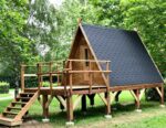 Cabane Tipi 4 pers sur pilotis kit