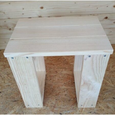 2 x Tabourets pin massif 45x33cm