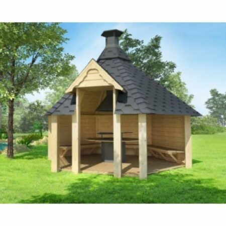 Abri Nordique Grill 9m² ouvert épicéa