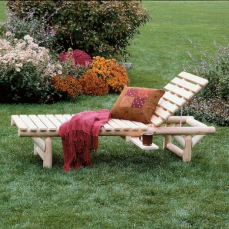 Lot de 2 chaises longues cèdre blanc